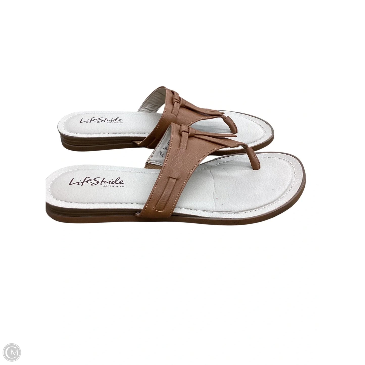 Sandals Flats By Life Stride In Tan, Size: 9