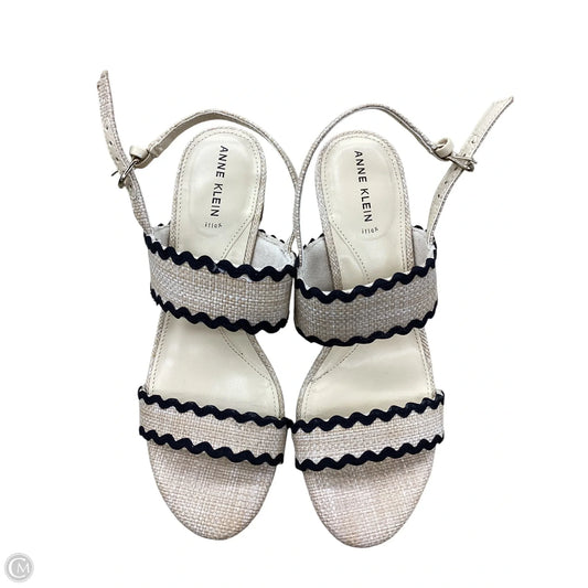 Sandals Heels Block By Anne Klein In Tan, Size: 6.5