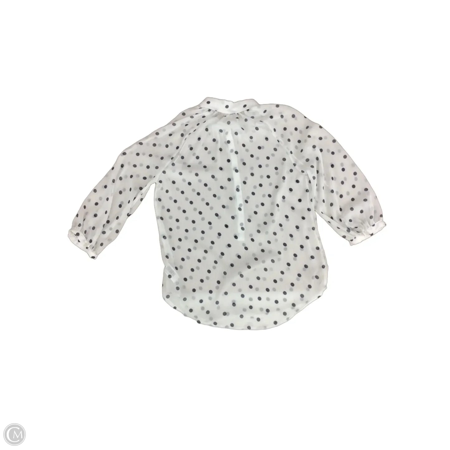 Blouse 3/4 Sleeve By Joe Fresh In Polkadot Pattern, Size: Xs