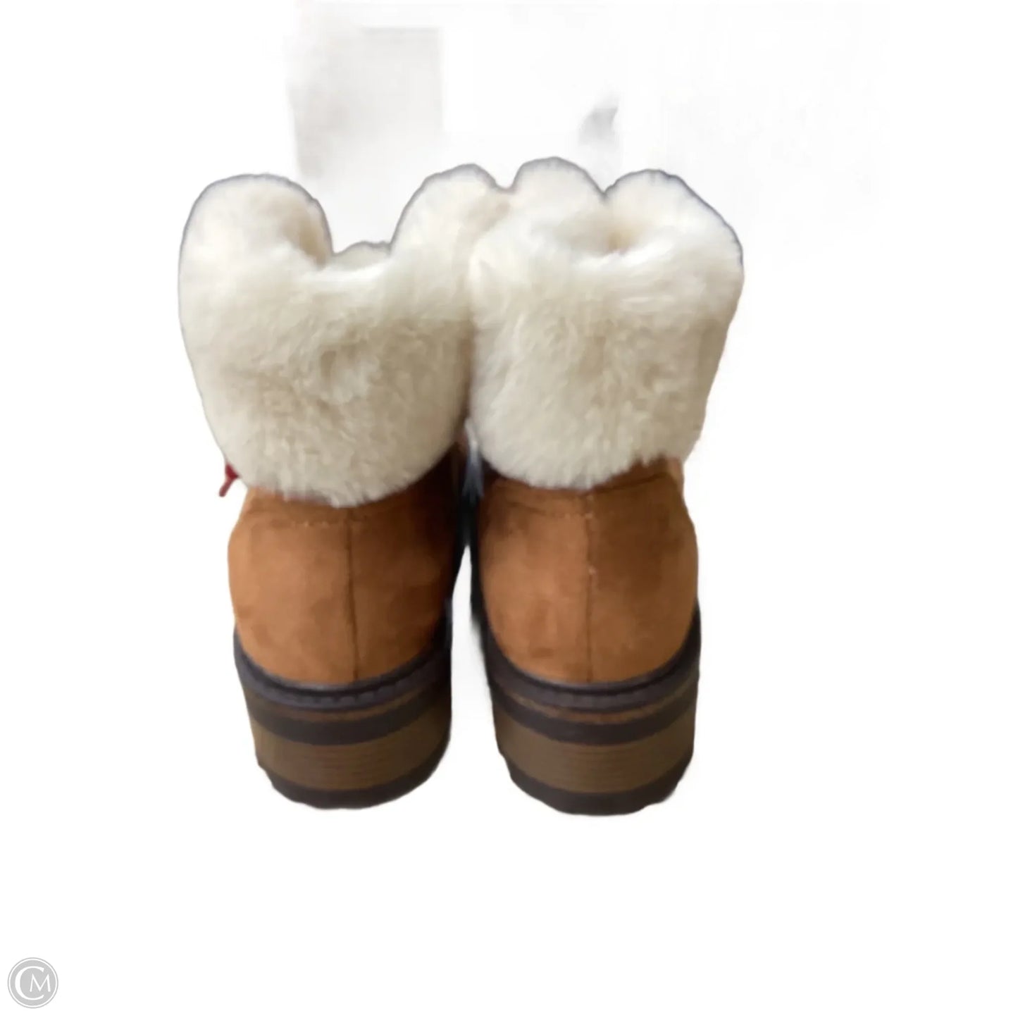 Boots Hiking By Bamboo In Brown & Cream, Size: 7.5