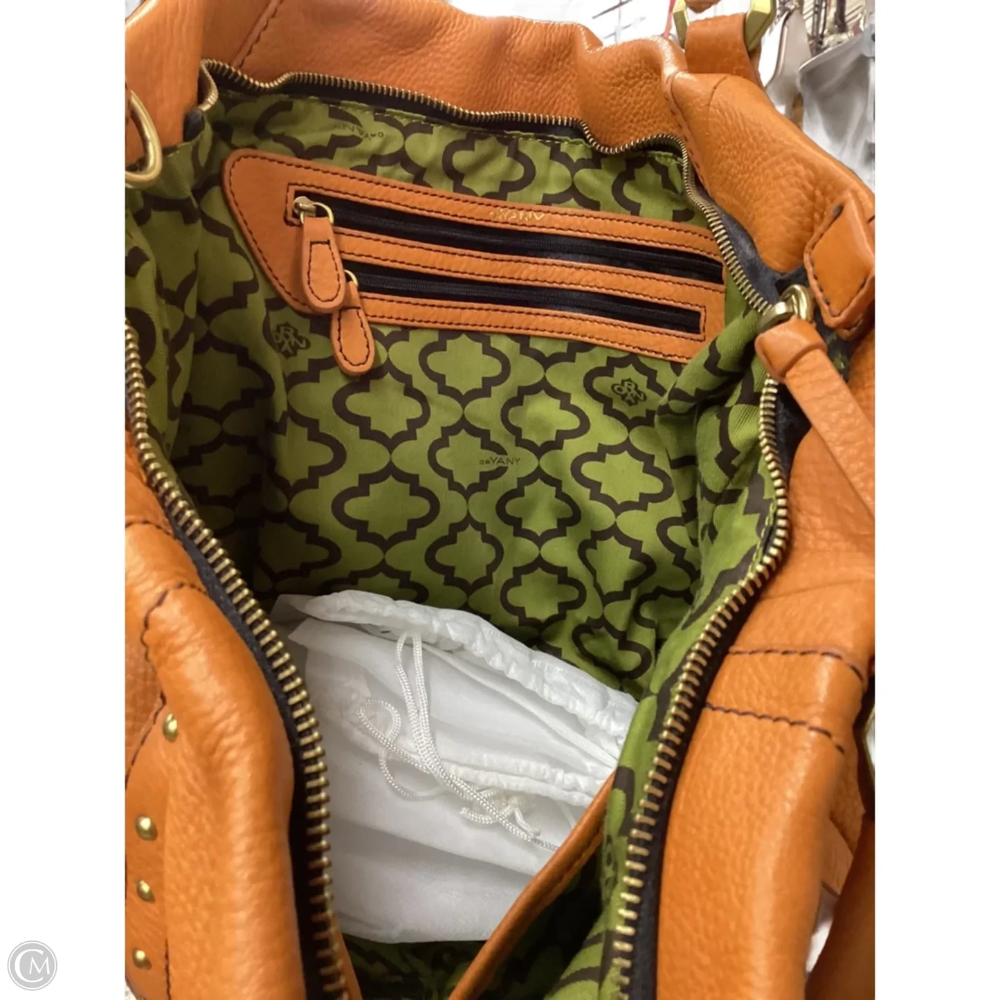 Handbag Leather By Oryany, Size: Medium