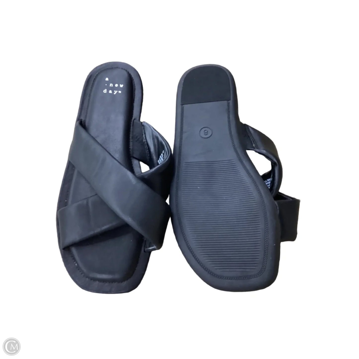 Sandals Flats By A New Day In Black, Size: 8