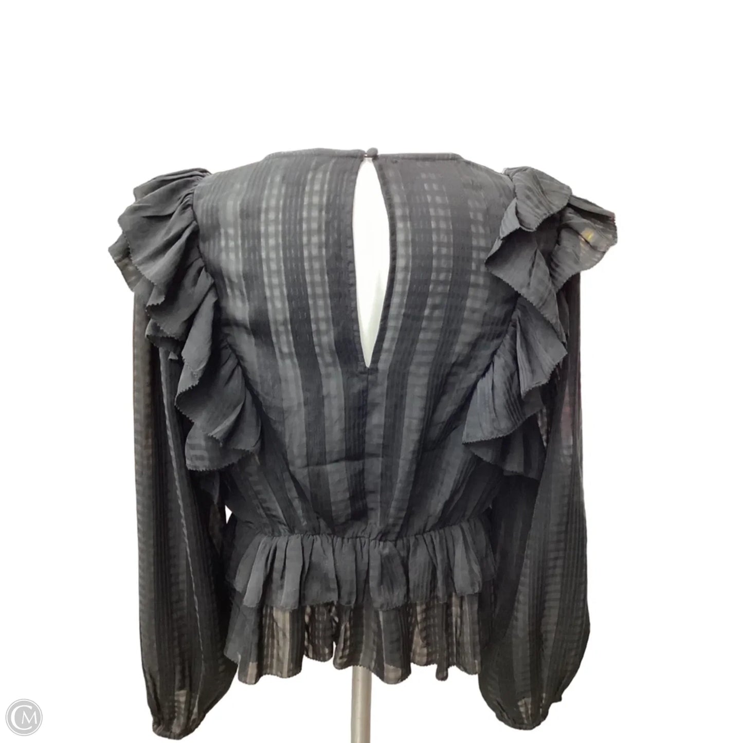 Blouse Long Sleeve By Express In Black, Size: M