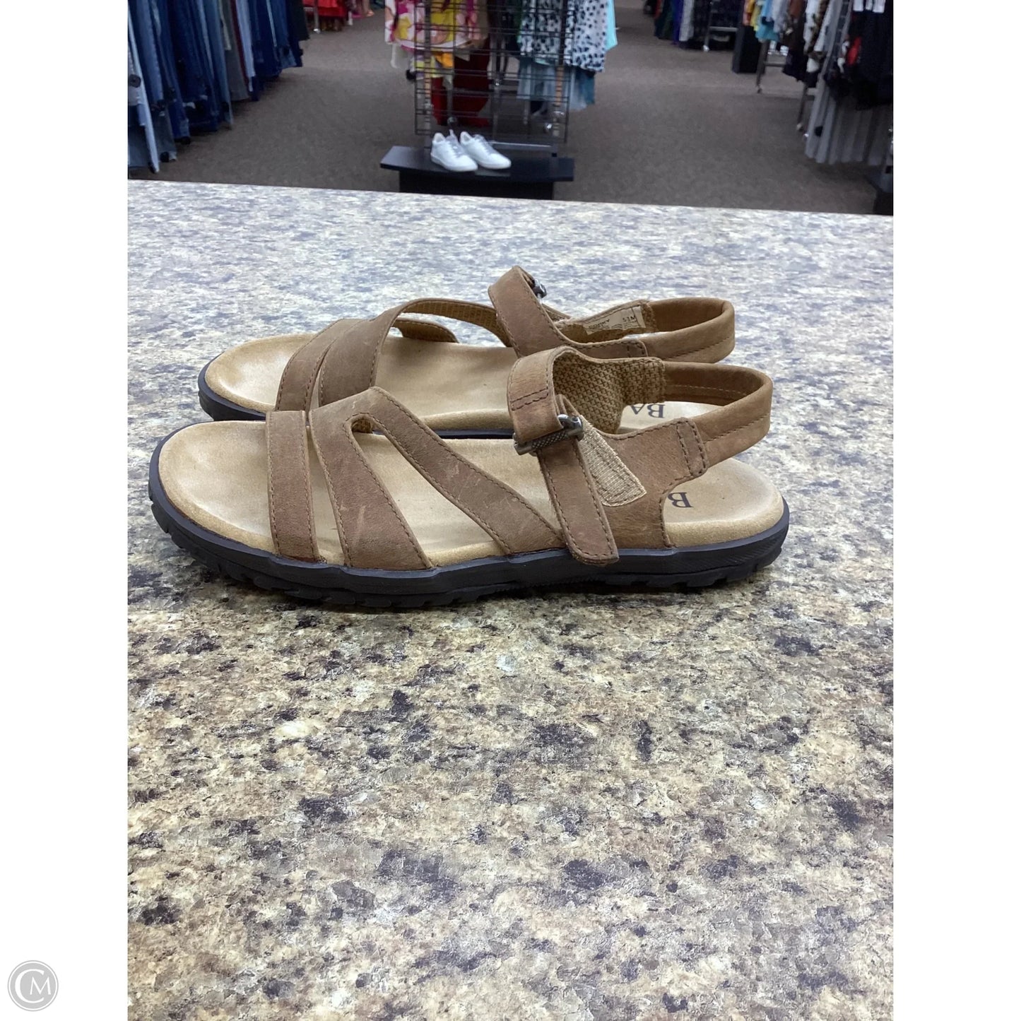 Sandals Flats By Bass In Brown, Size: 5.5