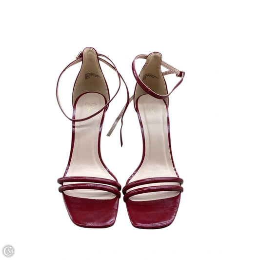 Sandals Heels Stiletto By Clothes Mentor In Red, Size: 9