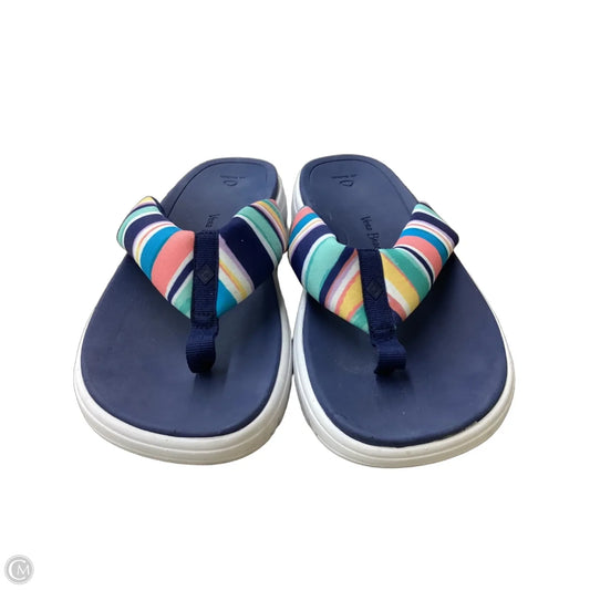 Sandals Flip Flops By Vera Bradley In Striped Pattern, Size: 10