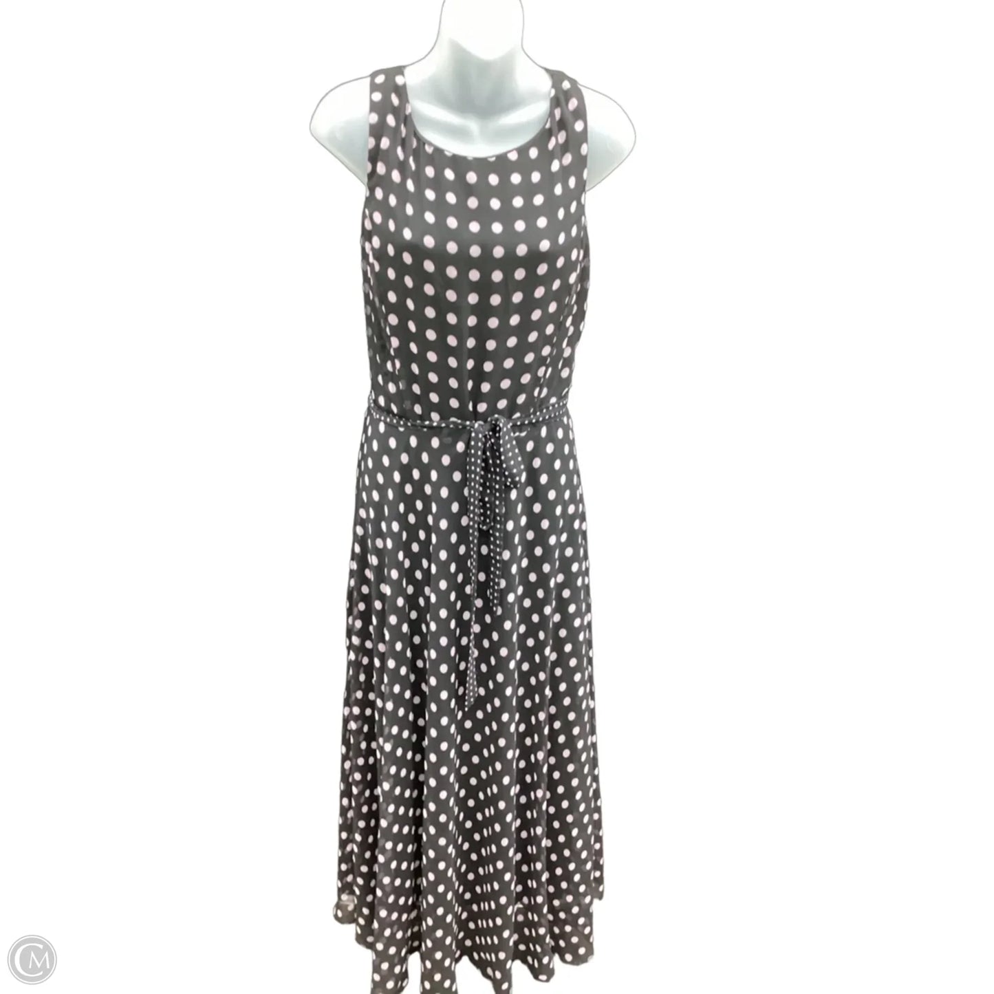Dress Casual Midi By Jessica Howard In Polkadot Pattern, Size: L