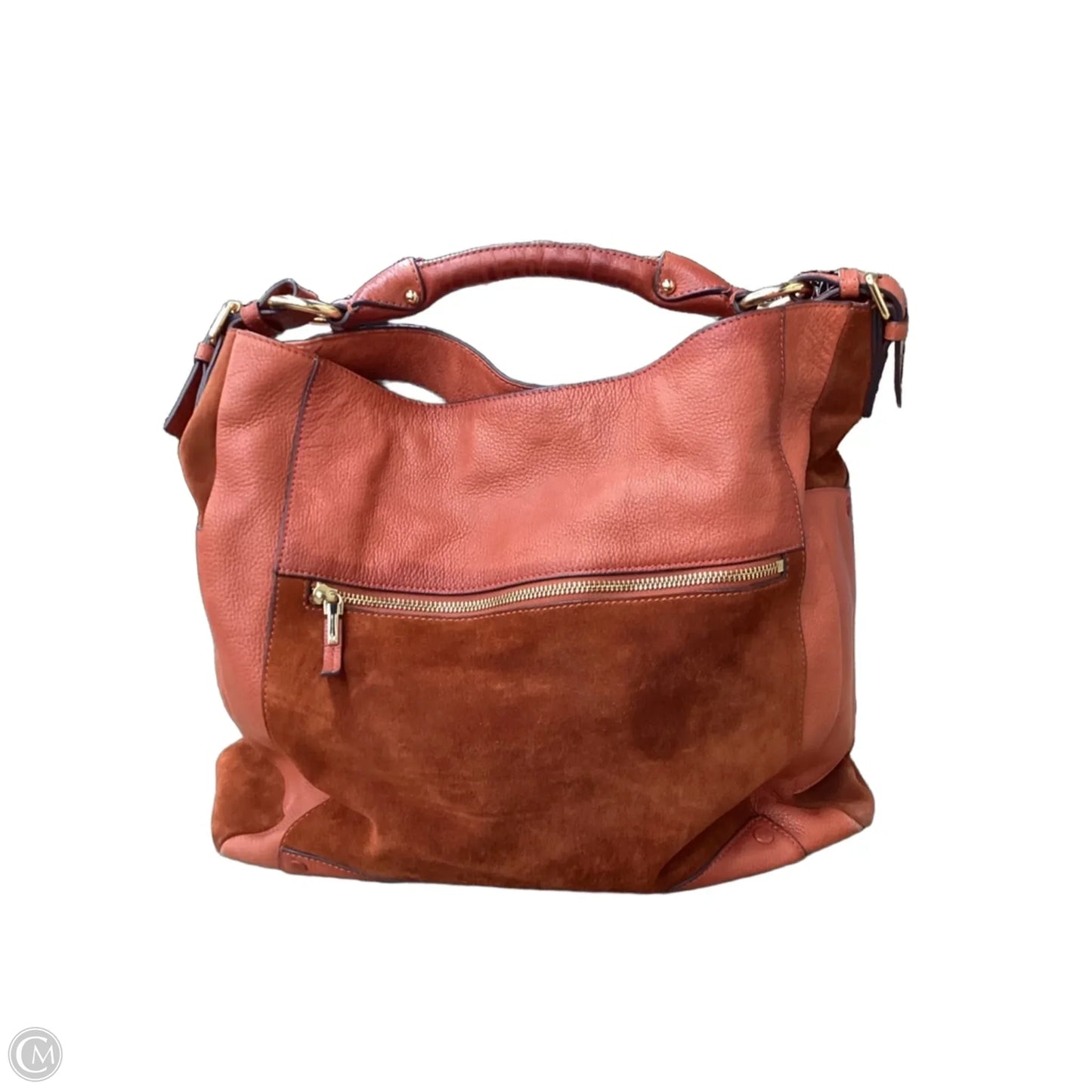 Handbag Leather By Vince Camuto, Size: Large