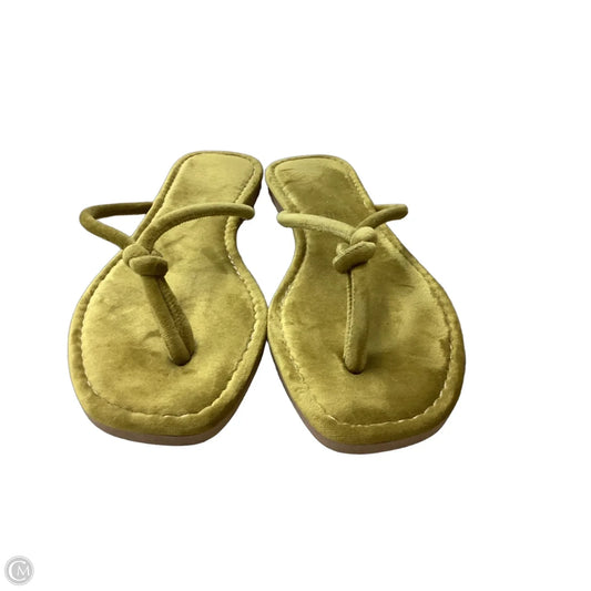 Sandals Flats By Clothes Mentor In Yellow, Size: 7.5