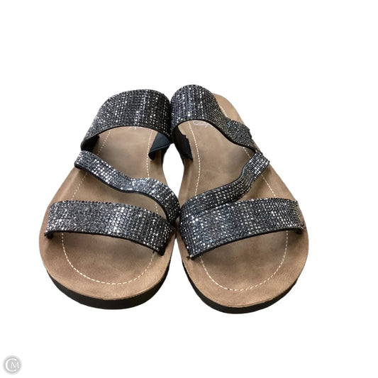 Sandals Flats By Corkys In Grey & Tan, Size: 8