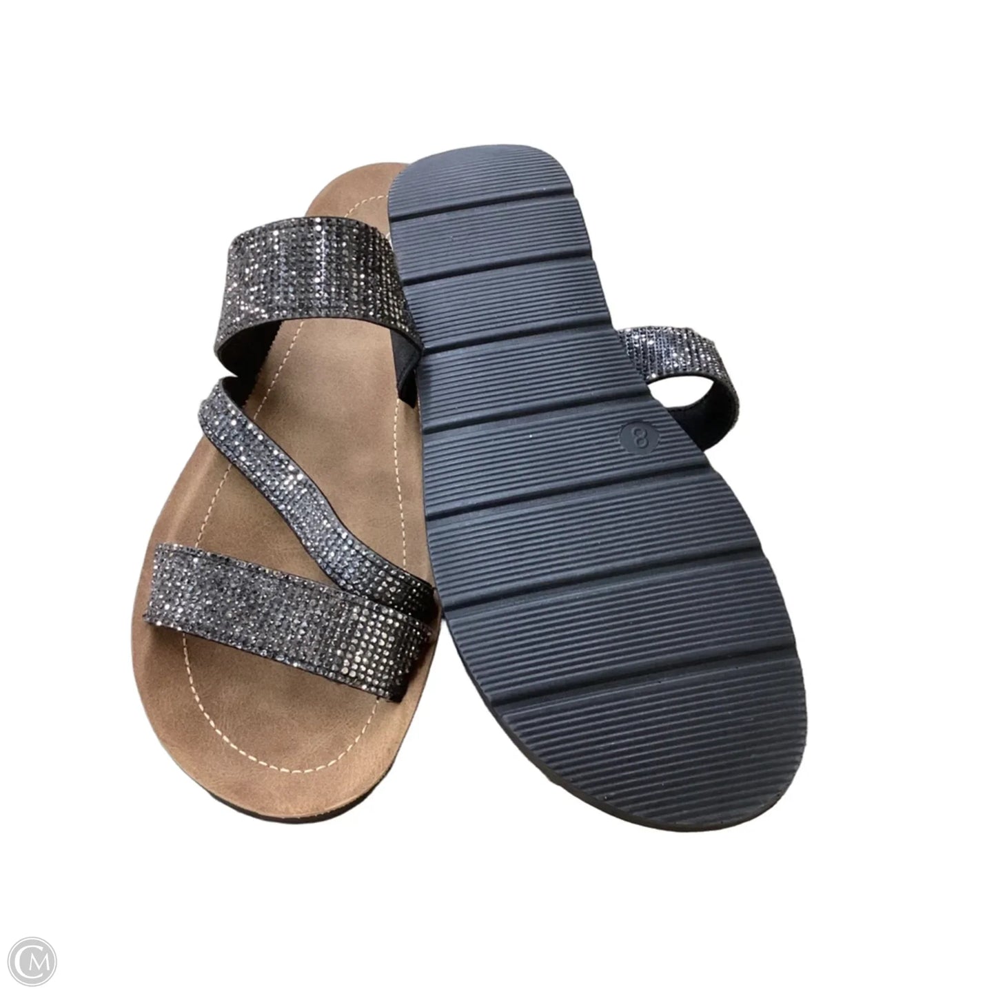 Sandals Flats By Corkys In Grey & Tan, Size: 8