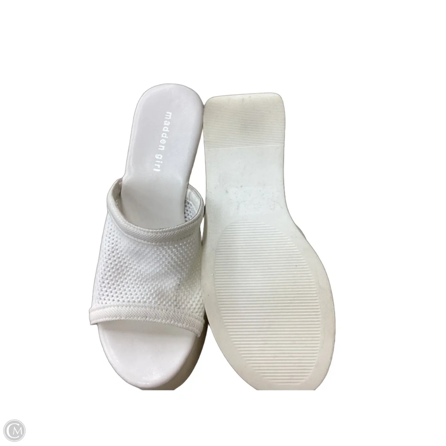 Sandals Heels Platform By Madden Girl In White, Size: 7