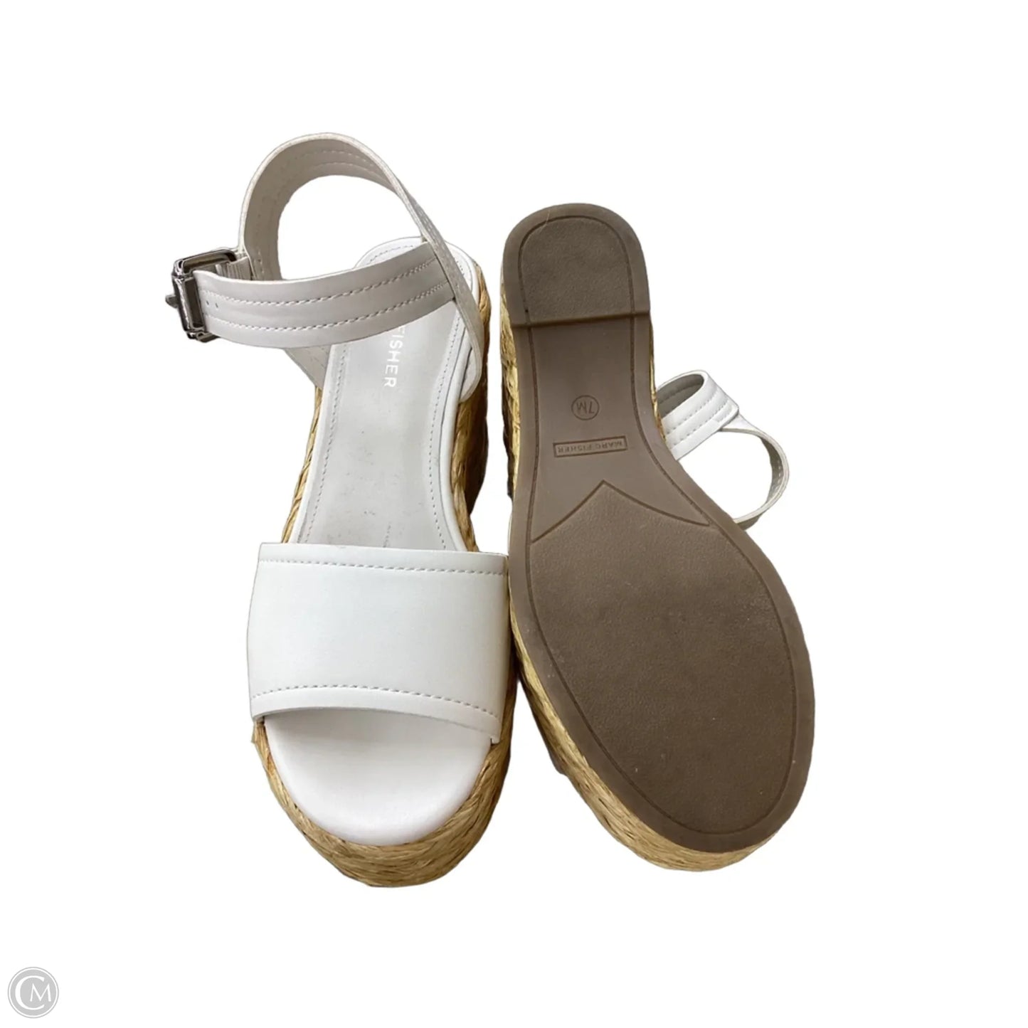 Sandals Heels Platform By Marc Fisher In White, Size: 7