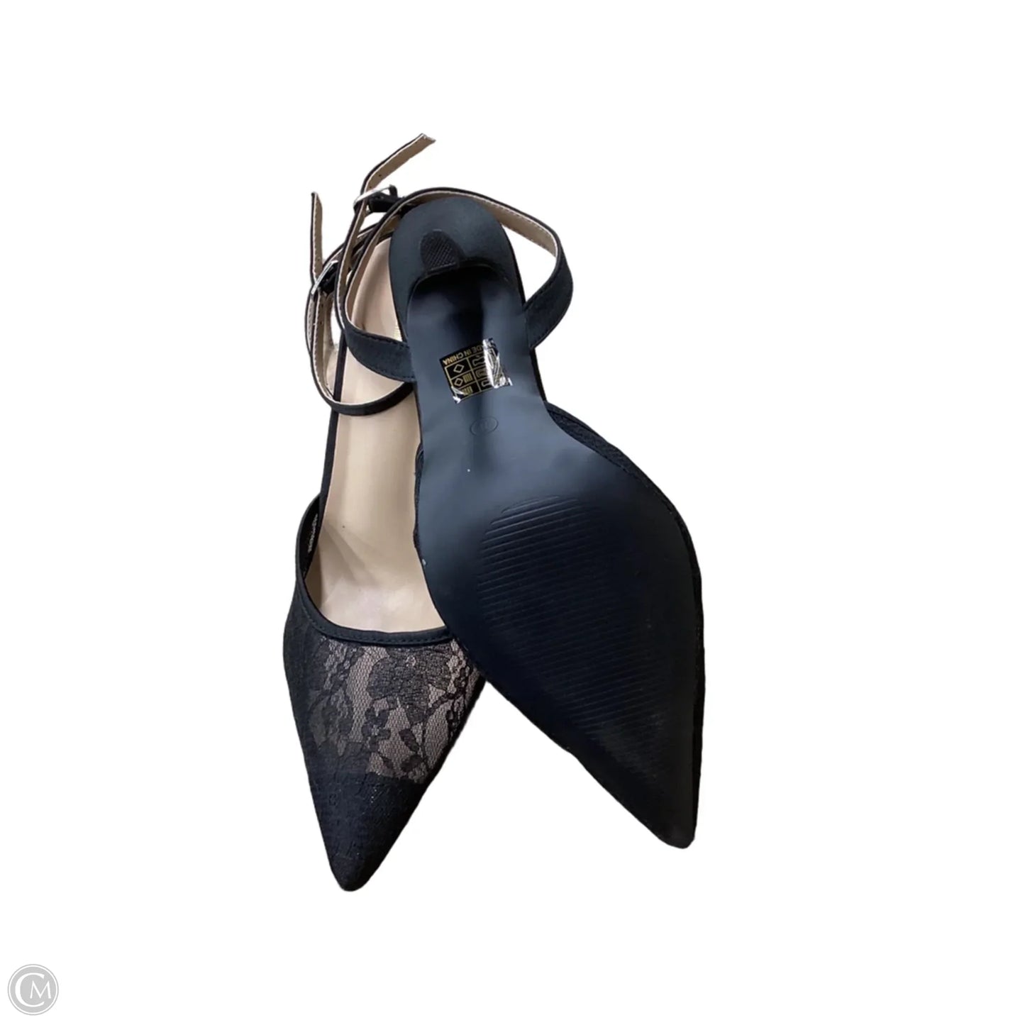 Shoes Heels Stiletto By Pretty Little Thing In Black, Size: 8