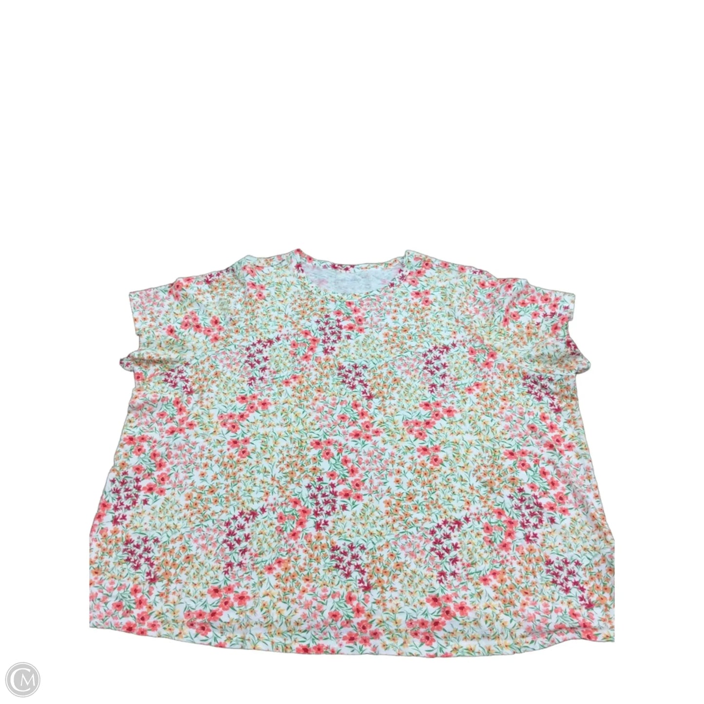 Top Short Sleeve Basic By Old Navy In Floral Print, Size: 2x