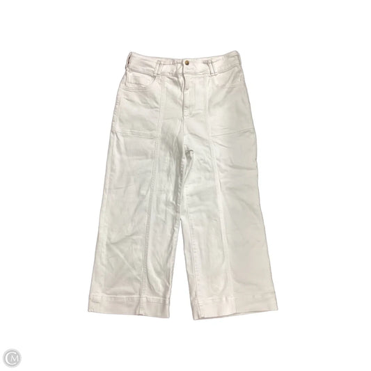 Jeans Wide Leg By Pilcro In White Denim, Size: 10p