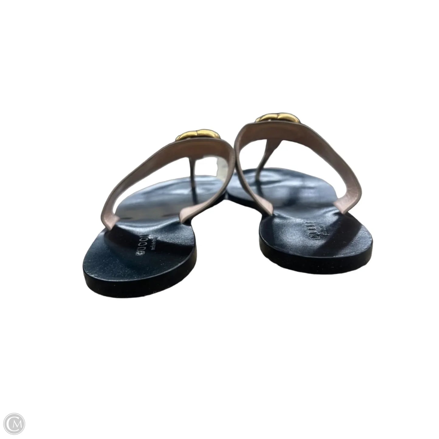 Sandals Luxury Designer By Gucci In Beige, Size: 8.5