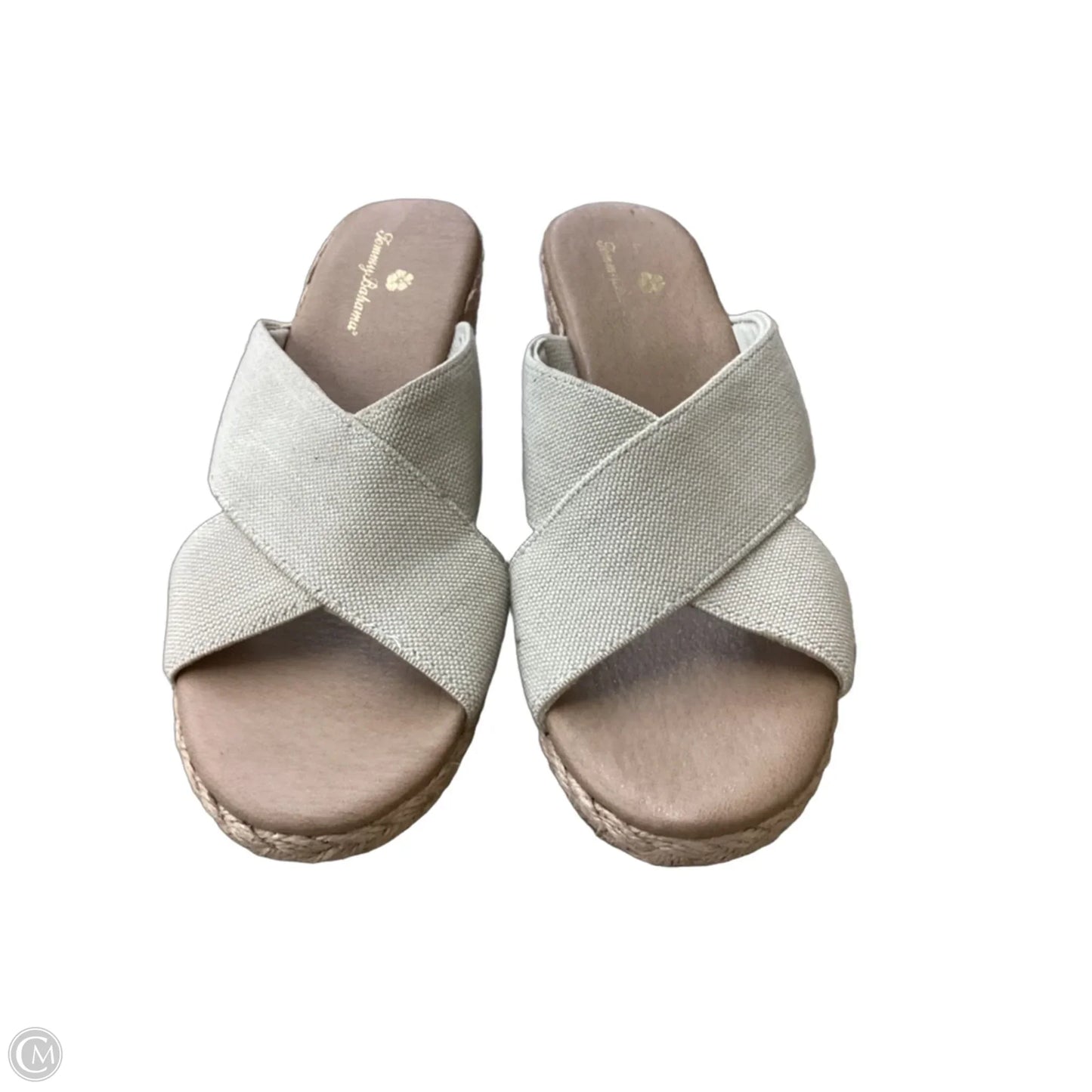 Sandals Heels Wedge By Tommy Bahama In Beige, Size: 9