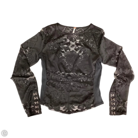 Top Long Sleeve By Free People In Black, Size: Xl