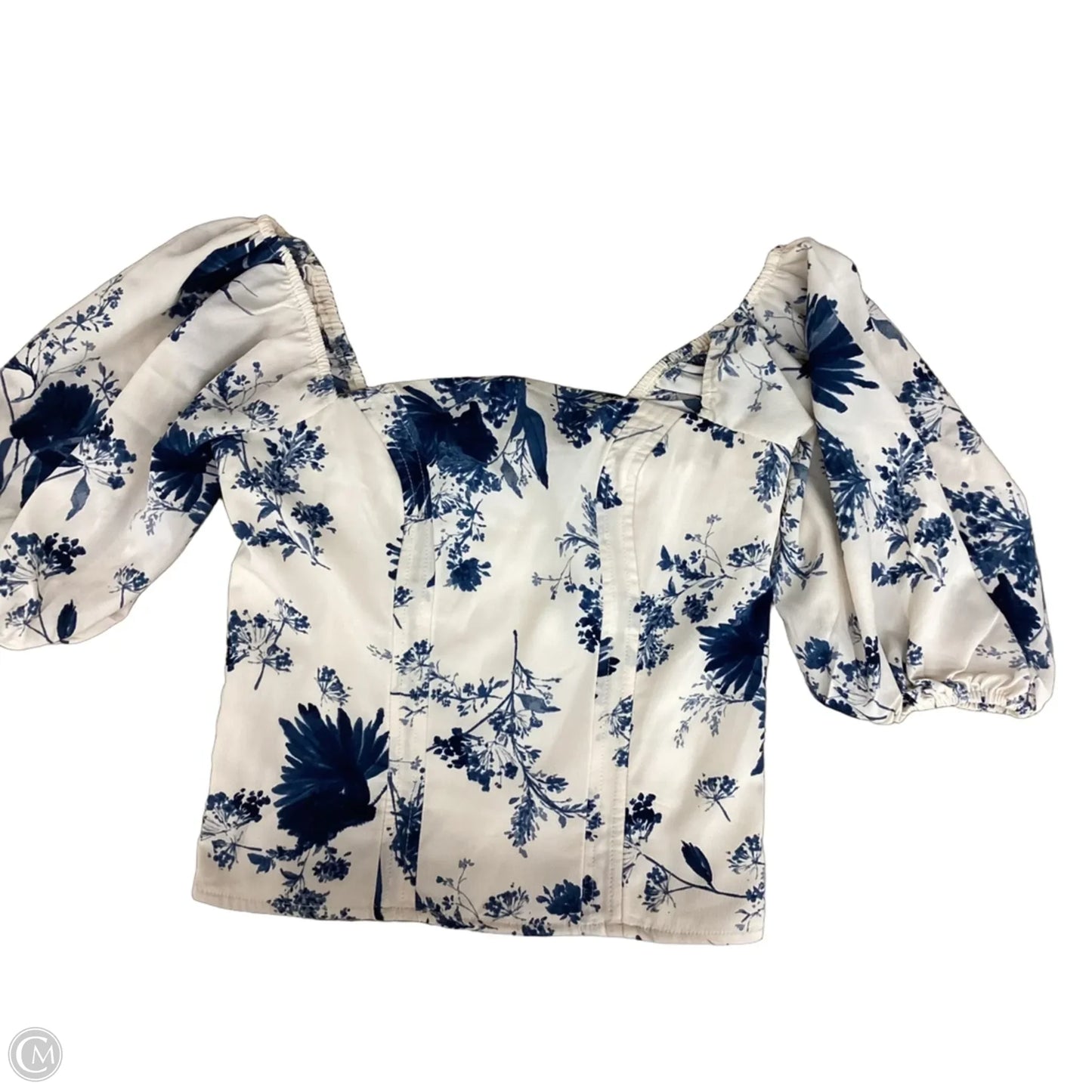 Top Short Sleeve By Abercrombie And Fitch In Brown & Cream, Size: S