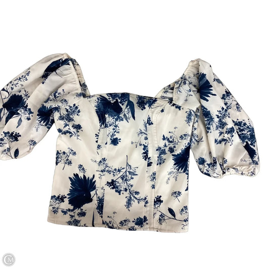 Top Short Sleeve By Abercrombie And Fitch In Brown & Cream, Size: S