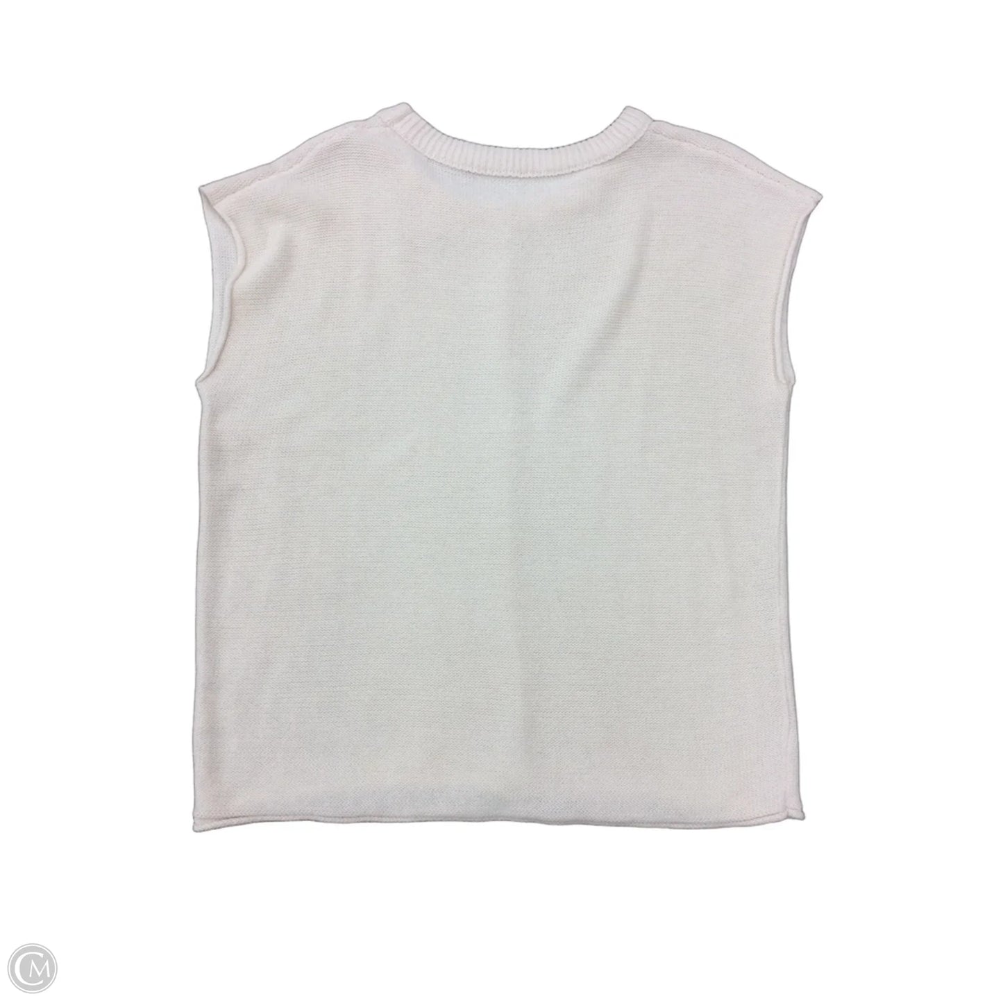 Vest Sweater By Clothes Mentor In Cream, Size: Xl