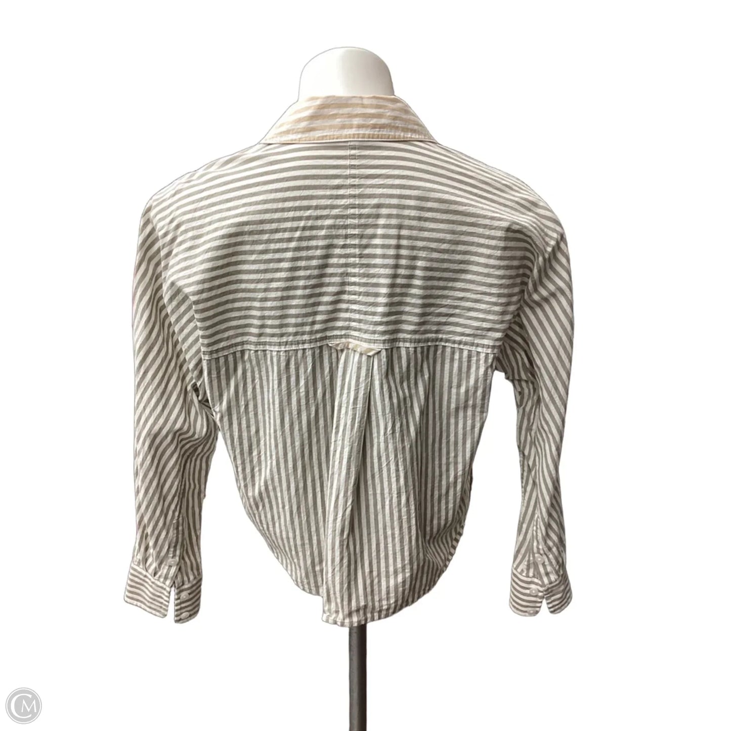 Top Long Sleeve By Madewell In Striped Pattern, Size: Xs