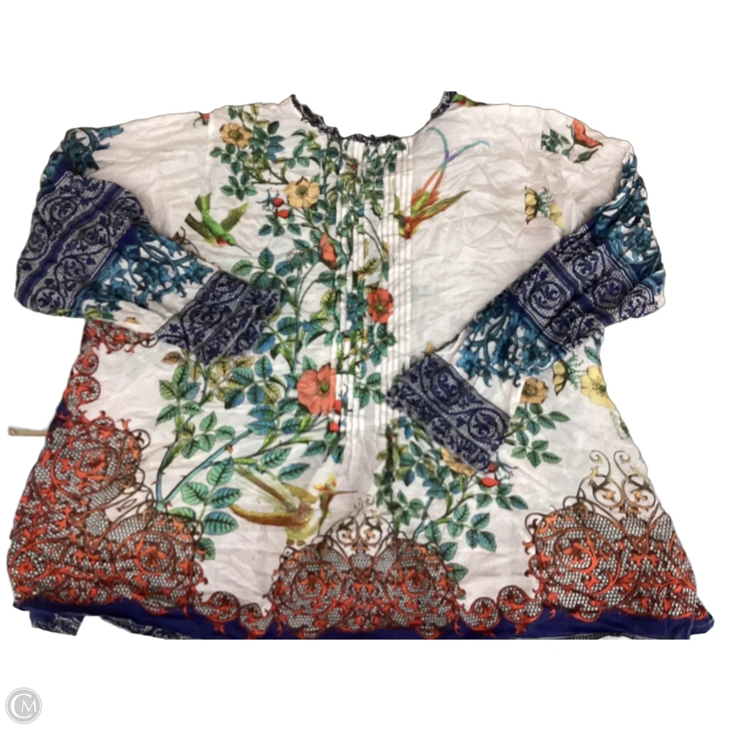 Top Long Sleeve By Johnny Was In Floral Print, Size: 3x