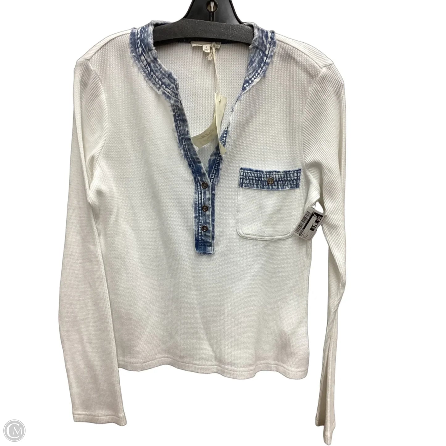 Top Long Sleeve By Mystree In White, Size: M