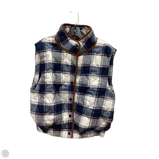 Vest Puffer & Quilted By Thml In Plaid Pattern, Size: M