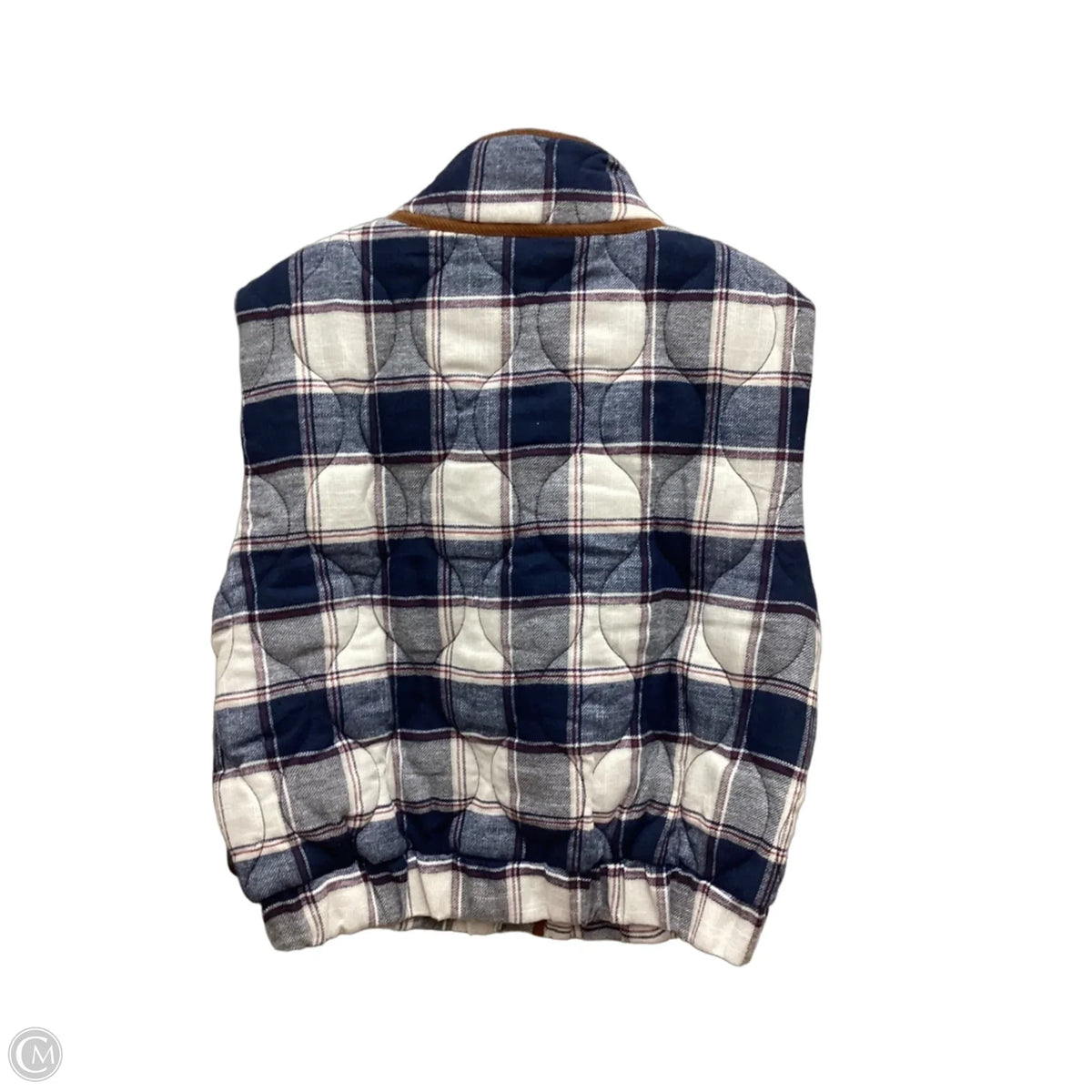 Vest Puffer & Quilted By Thml In Plaid Pattern, Size: M