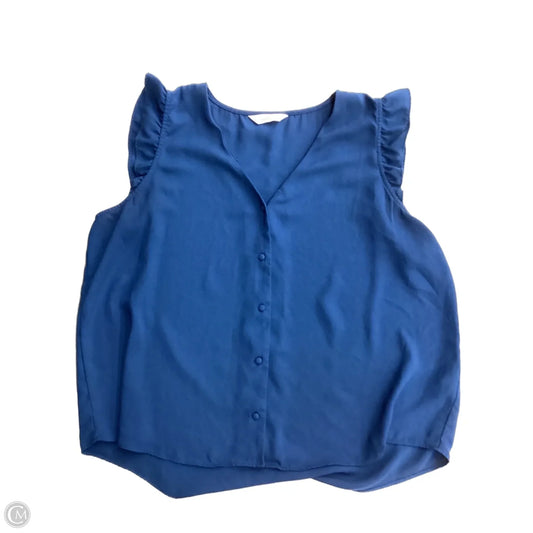 Blouse Sleeveless By Lc Lauren Conrad In Navy, Size: Xxl