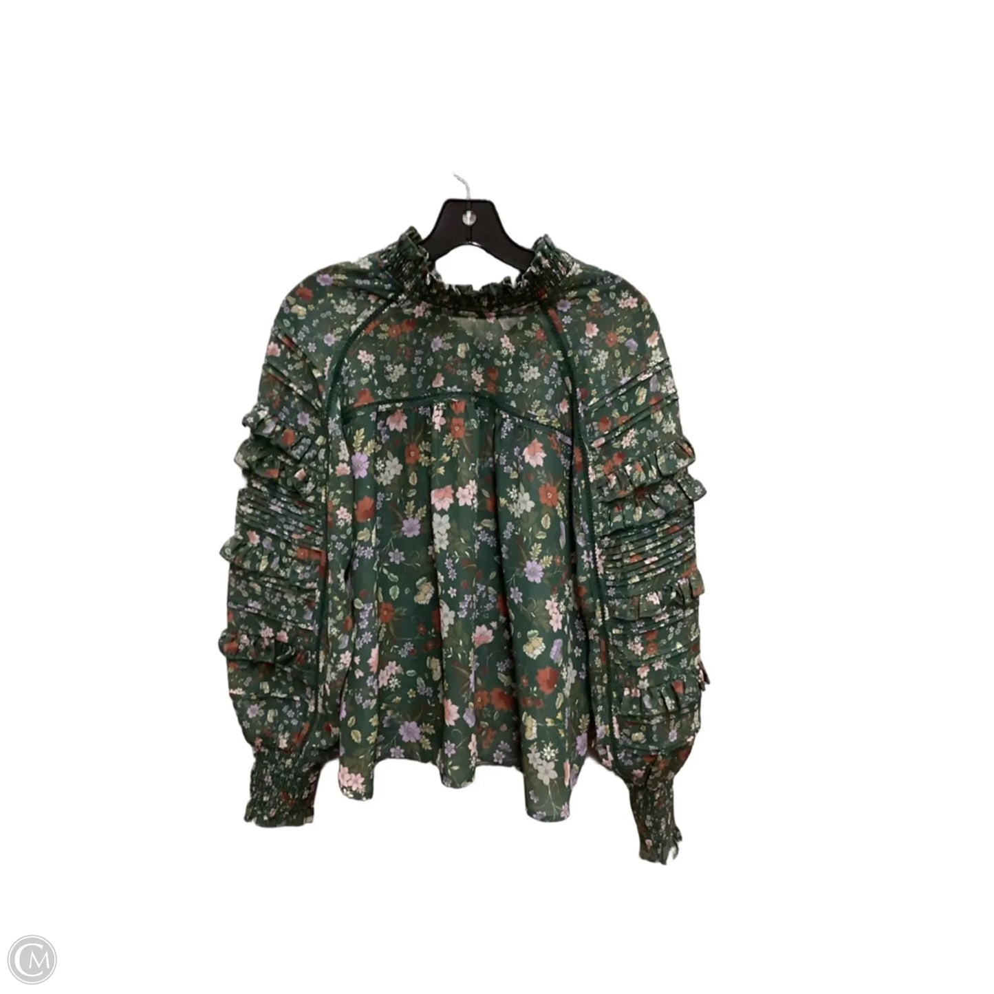 Blouse Long Sleeve By French Connection In Floral Print, Size: S