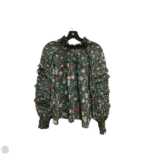 Blouse Long Sleeve By French Connection In Floral Print, Size: S