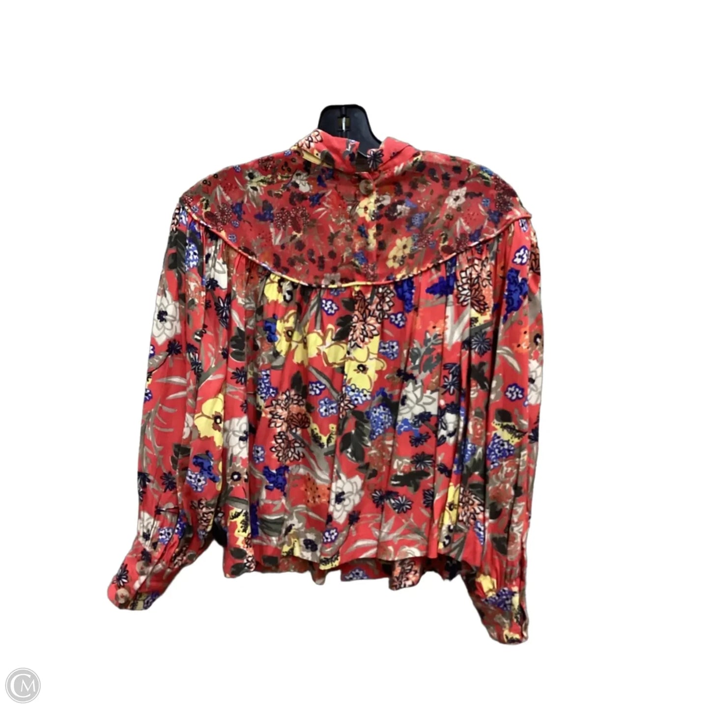 Blouse Long Sleeve By French Connection In Floral Print, Size: Xs