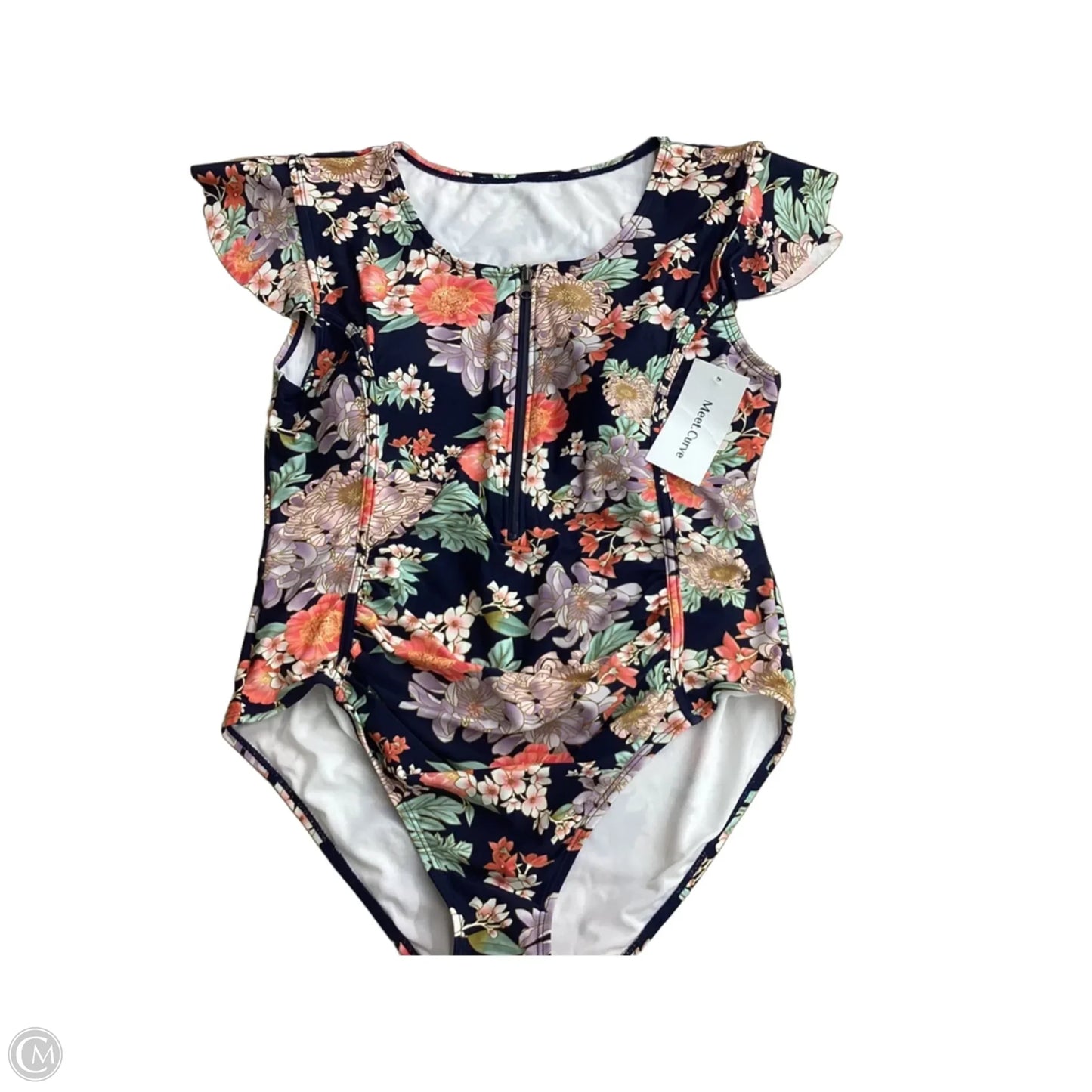 Swimsuit By Clothes Mentor In Floral Print, Size: 2x