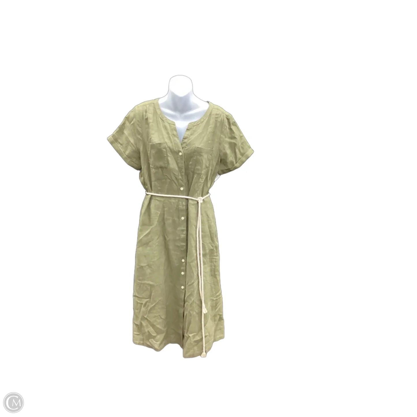 Dress Casual Midi By Talbots In Green, Size: 14p