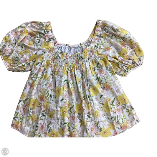 Top Short Sleeve By By Together In Floral Print, Size: S