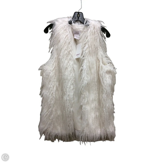 Vest Faux Fur & Sherpa By Ariat In Ivory, Size: Xl