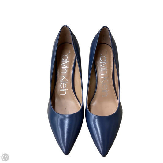Shoes Heels Stiletto By Calvin Klein In Navy, Size: 9