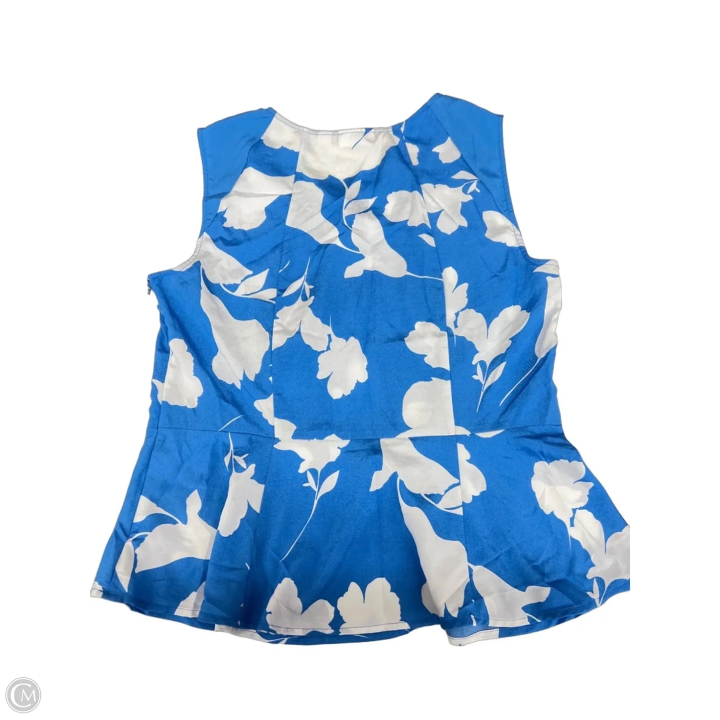 Top Sleeveless By New York And Co In Blue & White, Size: L