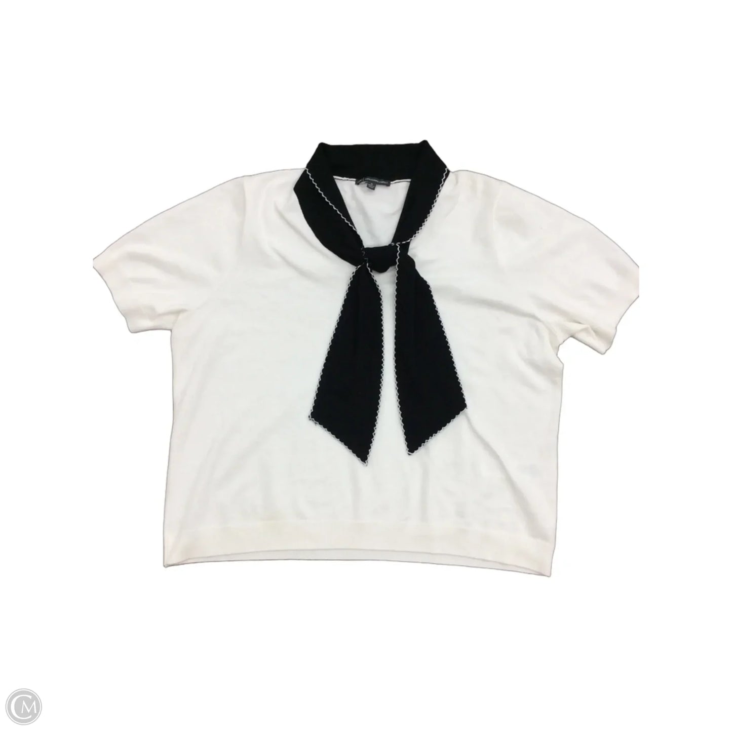 Sweater Short Sleeve By Adrianna Papell In Cream, Size: Xl