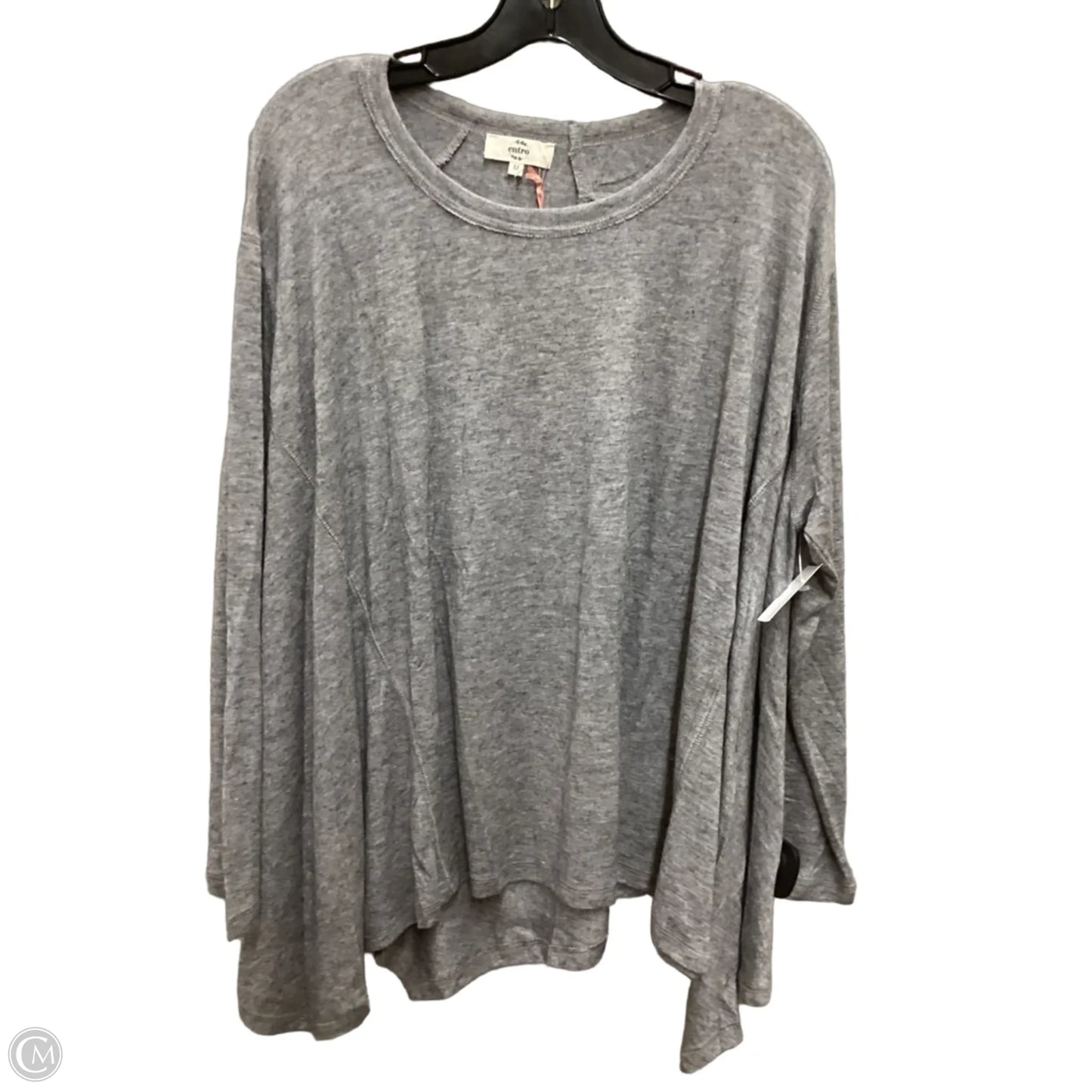 Top Long Sleeve By Entro In Grey, Size: M