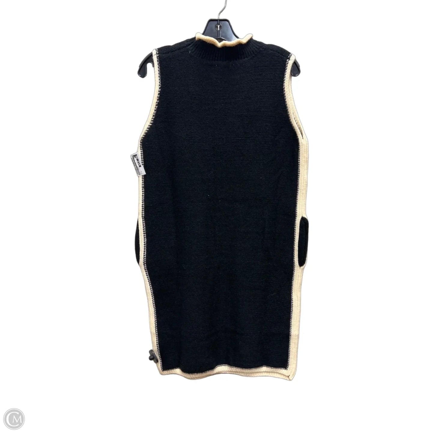 Dress Sweater By Gilli In Black & Cream, Size: S