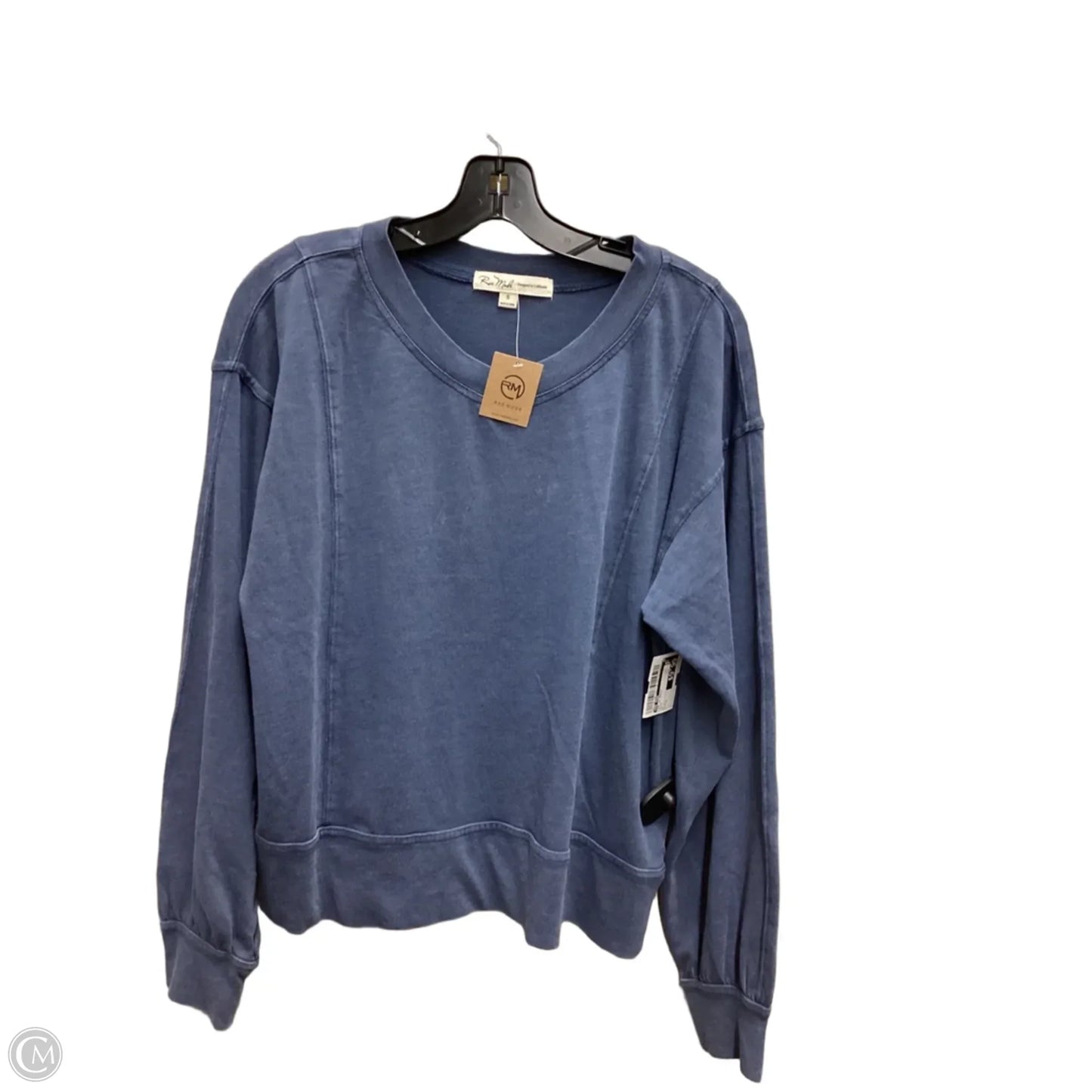Top Long Sleeve Basic By Rae Mode In Blue, Size: S