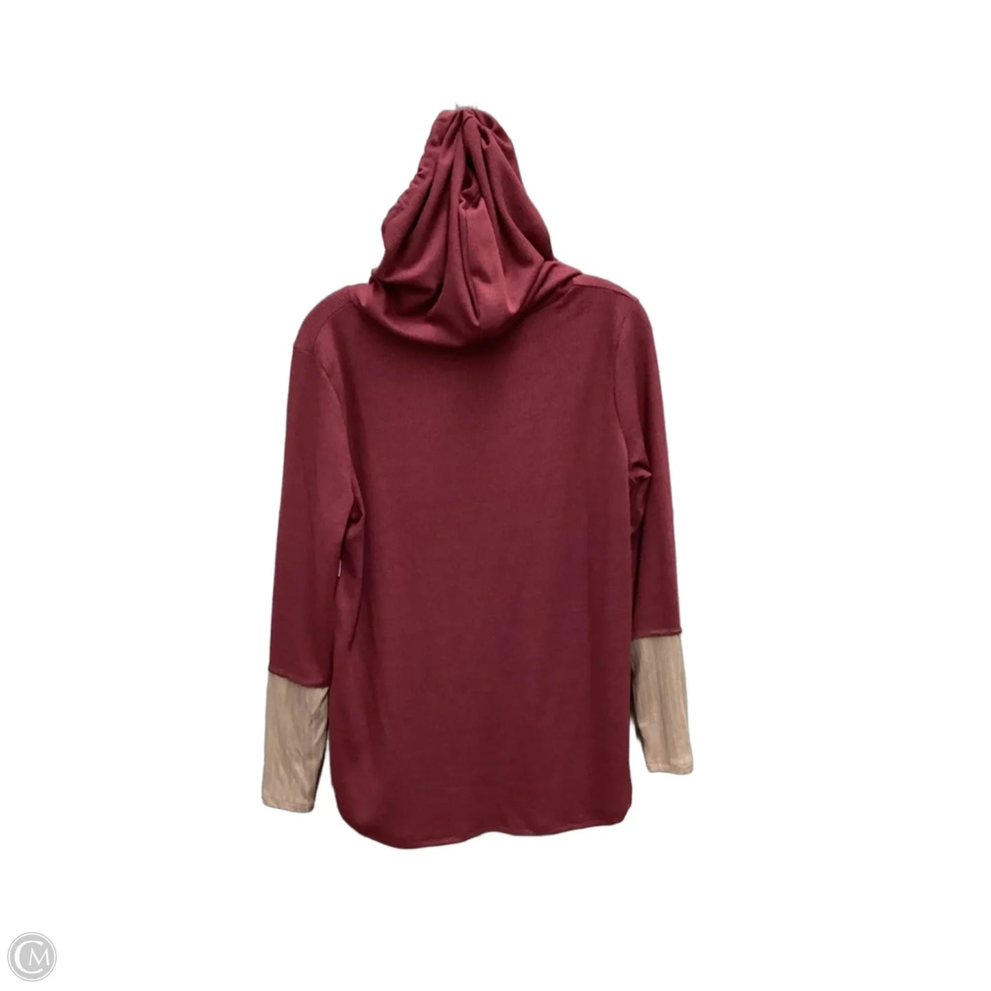 Top Long Sleeve By Bibi In Maroon, Size: S