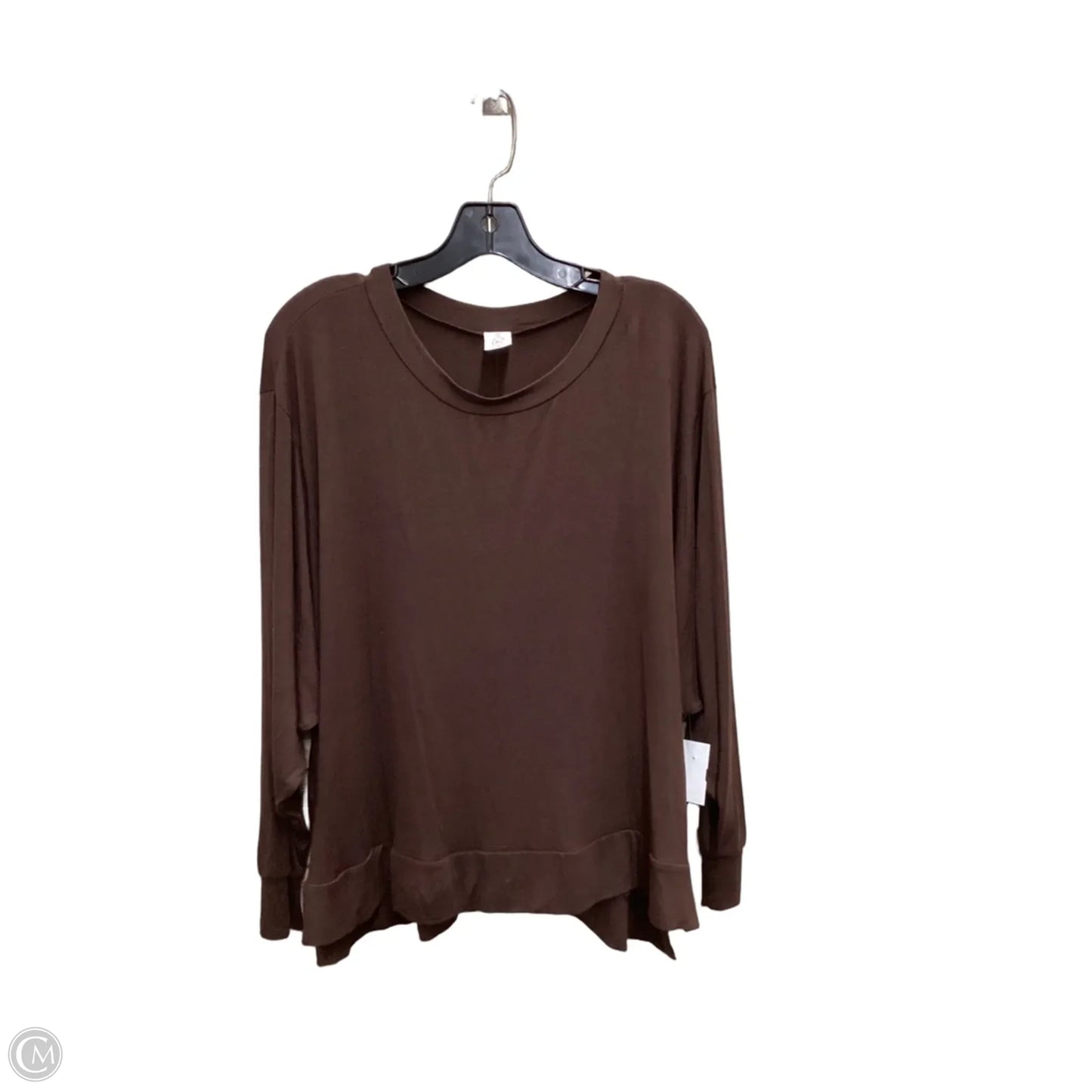 Top Long Sleeve Basic By Like Love In Brown, Size: S