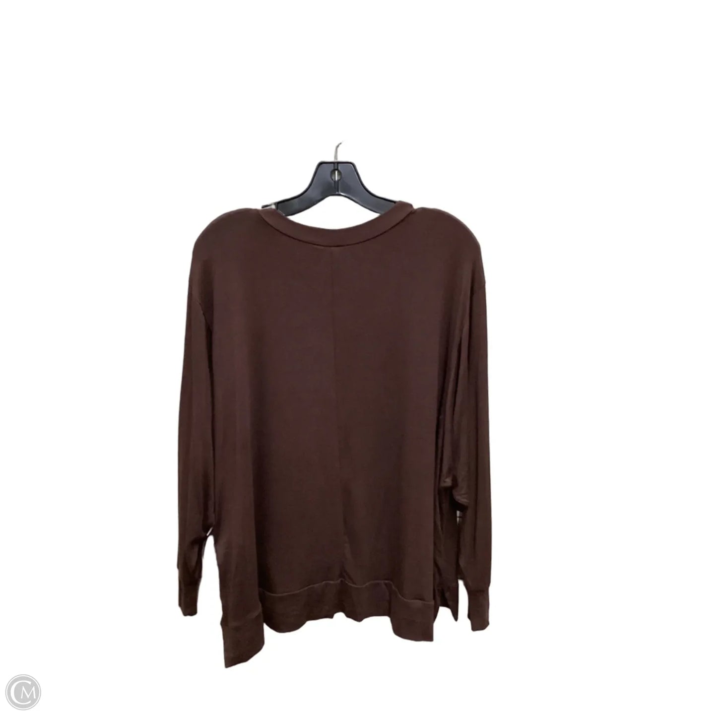 Top Long Sleeve Basic By Like Love In Brown, Size: S