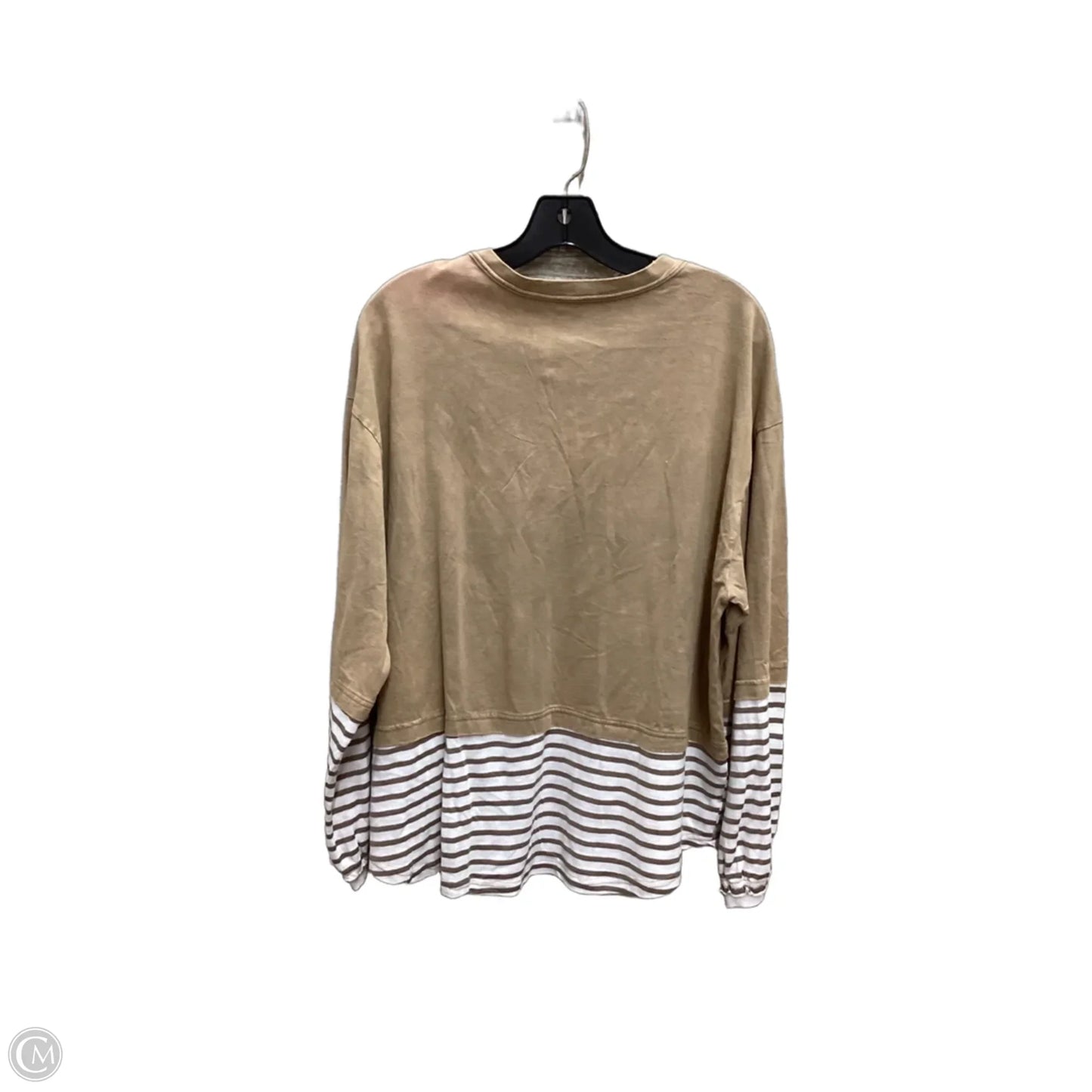 Top Long Sleeve By Easel In Tan, Size: S