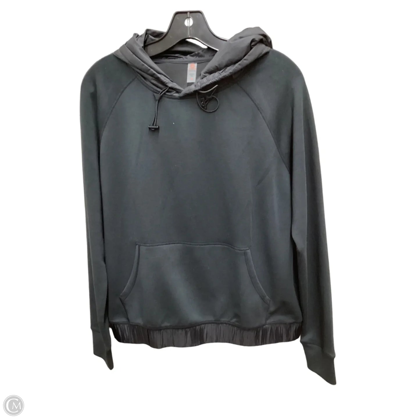Athletic Top Long Sleeve Hoodie By Mono B In Black, Size: M
